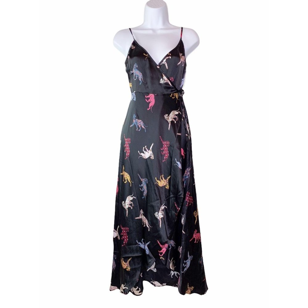 Tucker Jo Wrap Dress Sz XXS Night Tiger NWT